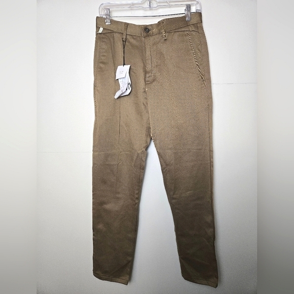Men's New With Tags Zara Slim Khaki Trousers Pants, Size 29 - Picture 1 of 3